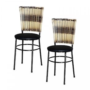 2 Cadeiras Preta Para Cozinha Hawai Cappuccino Premium Preto