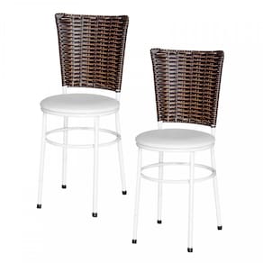 2 Cadeiras Brancas Para Cozinha Hawai Cappuccino Cor: Branco