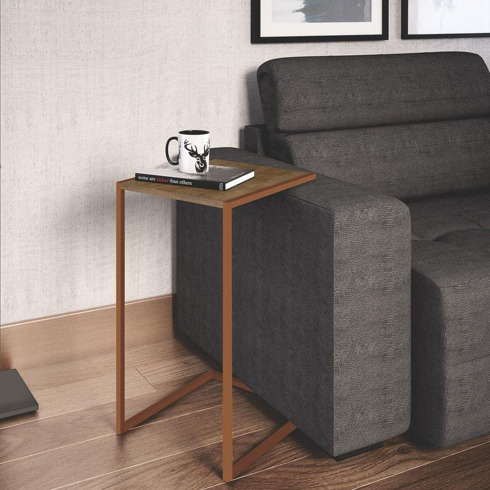 Mesa Lateral Vermont/Cobre - Industrial - Artesano