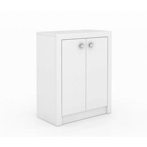 Armário Baixo para Escritório 02 Portas Branco Tecno Mobili