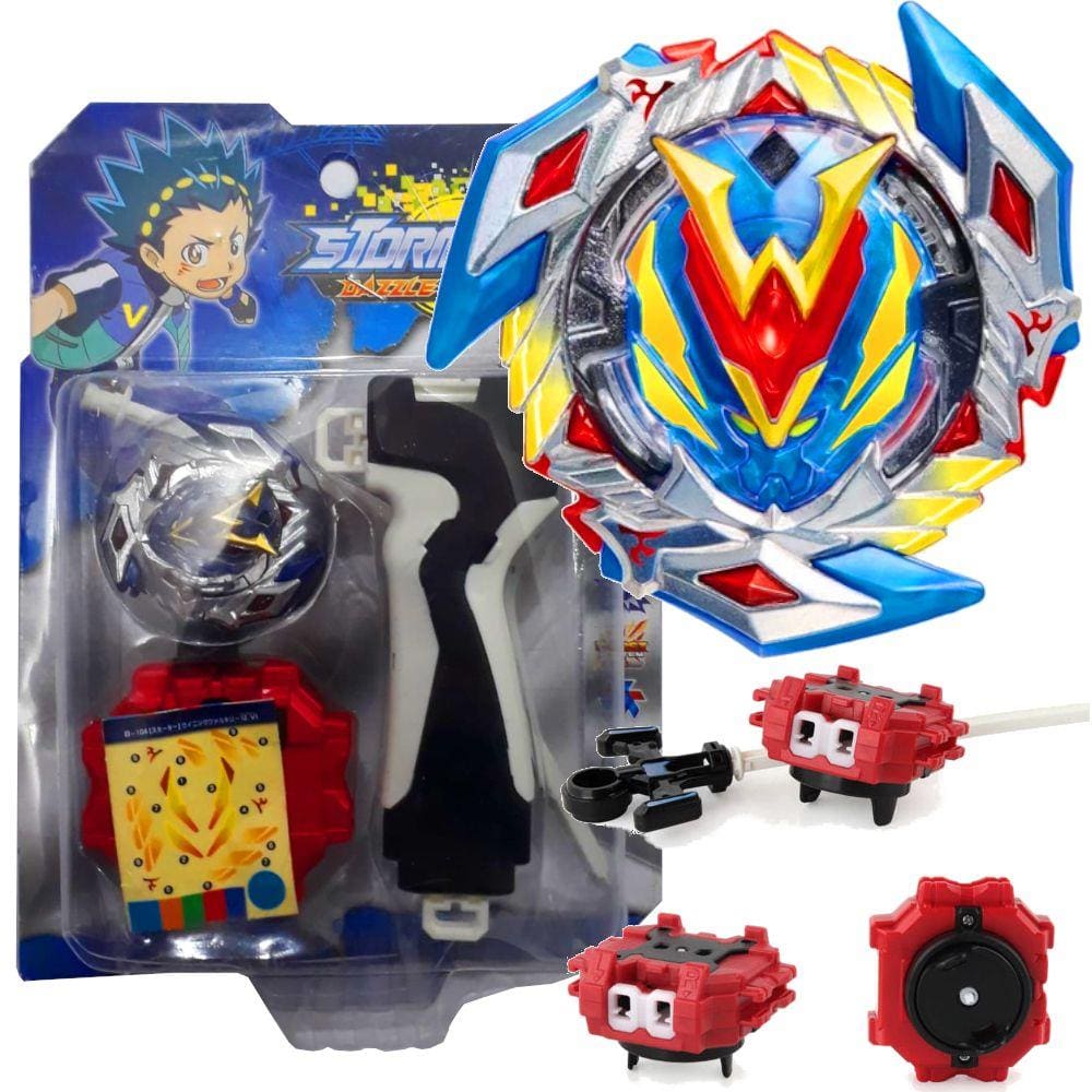 Brinquedo Beyblade Burst Valtryek Ataque Hasbro B9500 Cor Azul