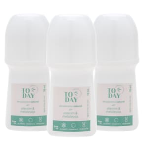 Kit 3 Desodorantes Naturais Alecrim & Melaleuca Roll On