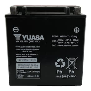 Bateria Yuasa YIX30L-BS Harley Road King, Street Glide, Electra Glide Ultra, Touring