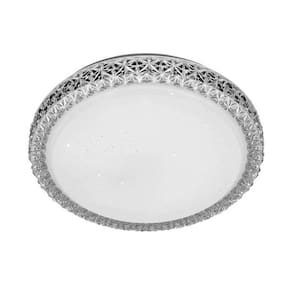 Plafon Redondo Cristal Transparente 28cm Led 12W 6000K