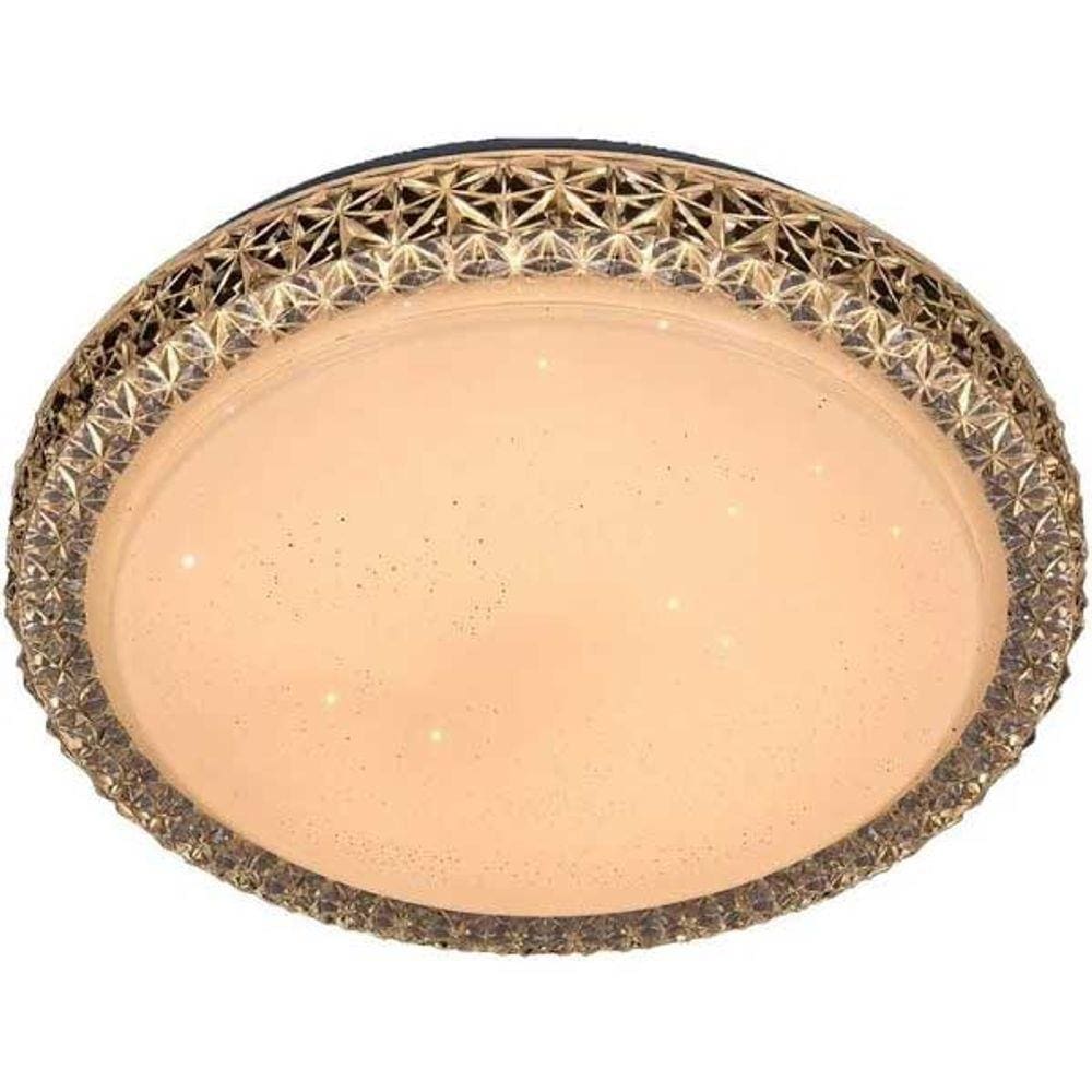 Plafon Redondo Cristal Transparente 28cm Led 12W 3000K