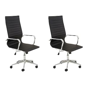 Kit 2 Cadeiras Executivas Escritório Royal Preta Gran Belo