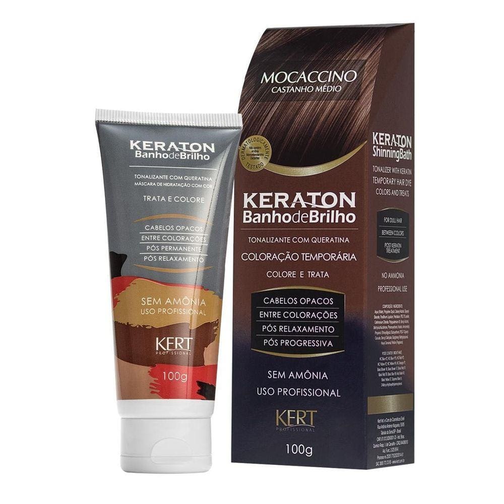 Coloração Keraton Banho De Brilho Mocaccino 100G