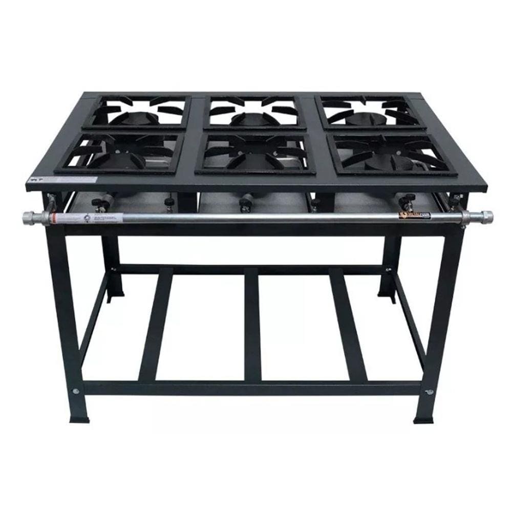 Fogão Industrial 8 Bocas 30x30 Alta Pressão P7 Lux - MetalFour