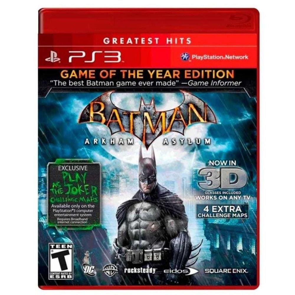 Jogo Batman: Arkham Asylum (Goty) - Mídia Física - Ps3