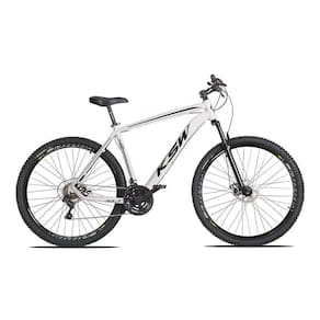 Bicicleta Aro 29 KSW XLT 21v Freio a Disco Branco com Preto 21