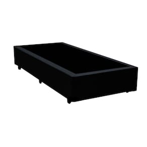 Base Box Solteiro Belos Sonhos Sintético Preto 40x78x188