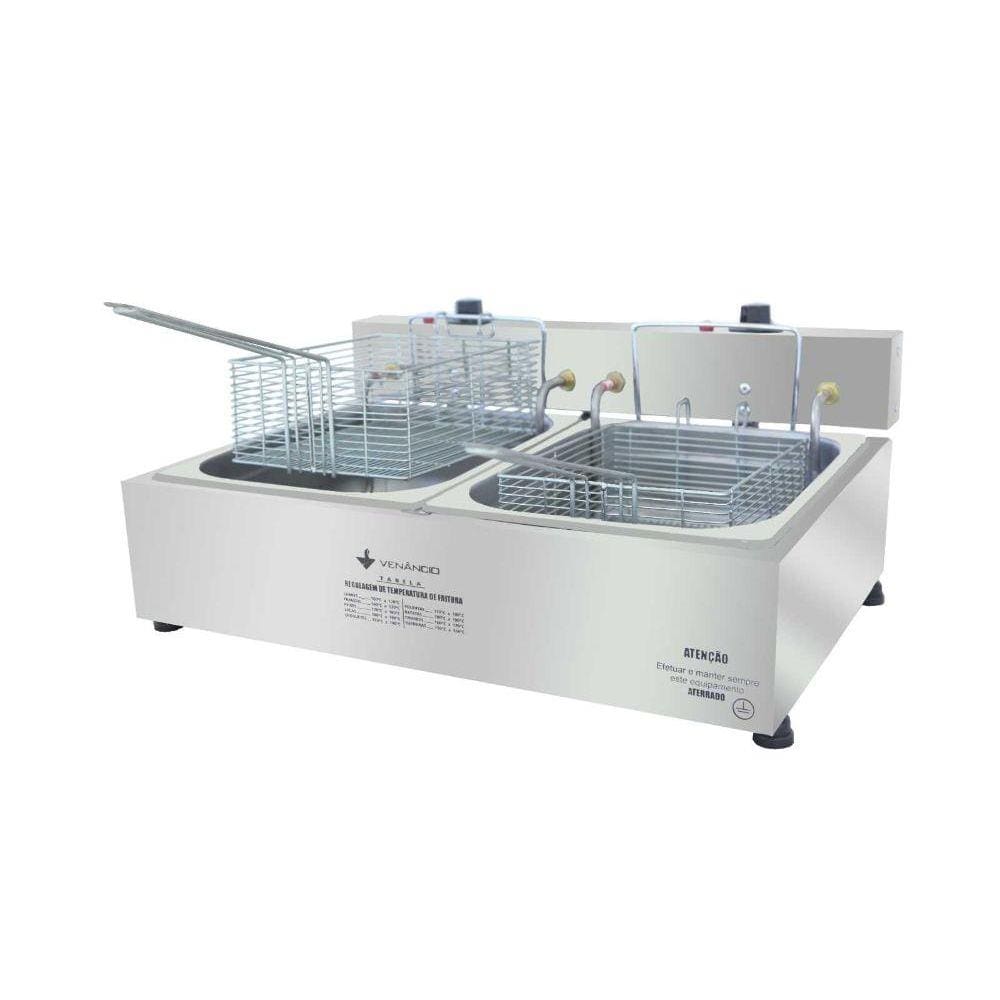 Fritador Elétrico Óleo 2 Cubas de 1/2 SFE212    Met. Venâncio