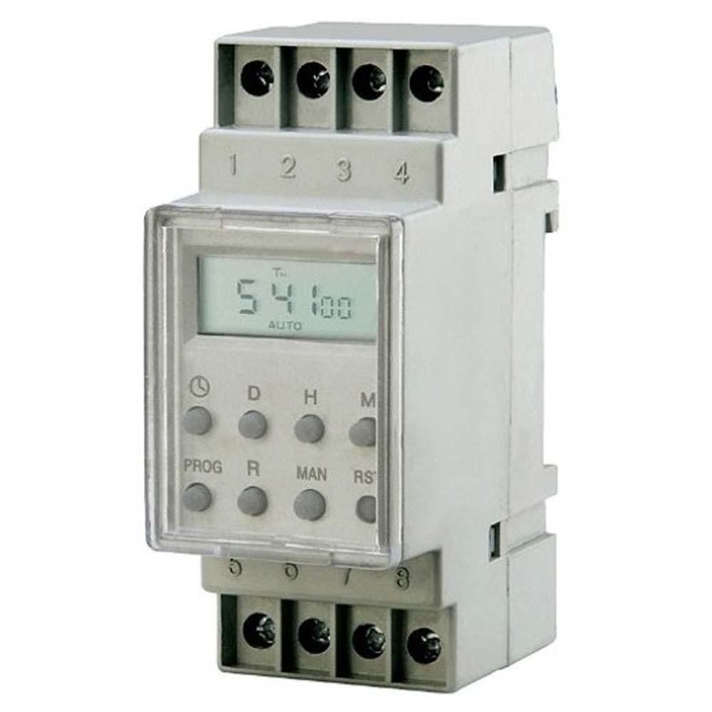 Temporizador Timer Digital Fixação Trilho Din 220v 16 Programações Exatron