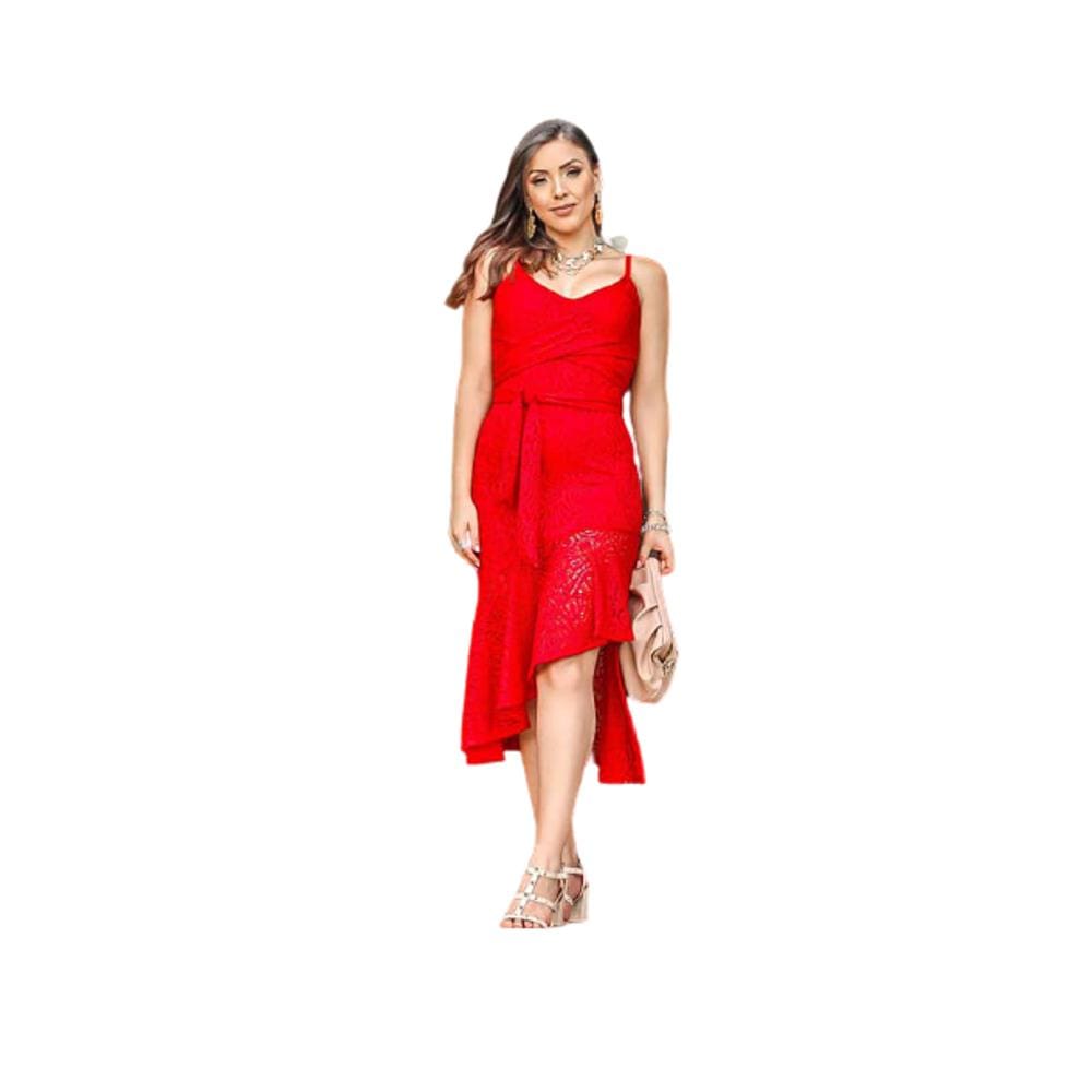 Vestido Midi Com Laço