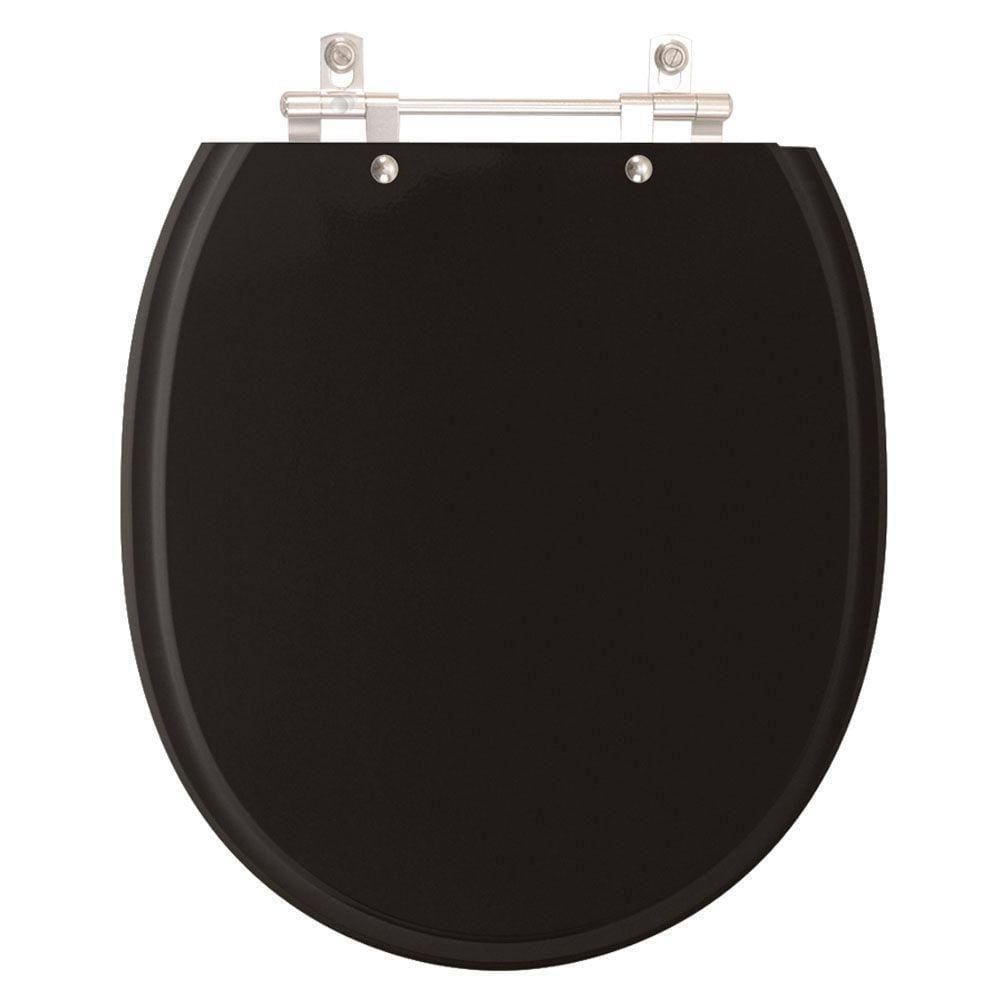 Assento Sanitário Village Ébano preto para Vaso Deca
