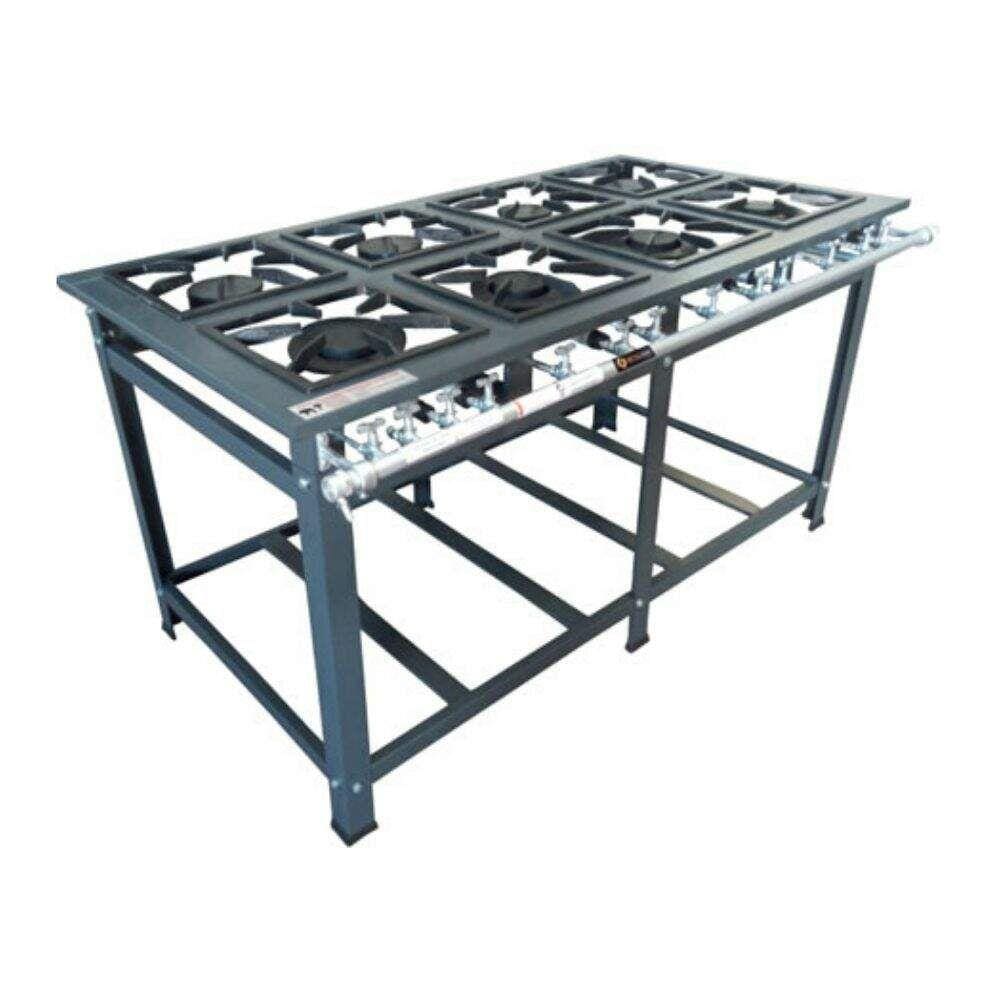Fogão Industrial P7 8 Bocas Baixa Pressão 8QS - MetalFour
