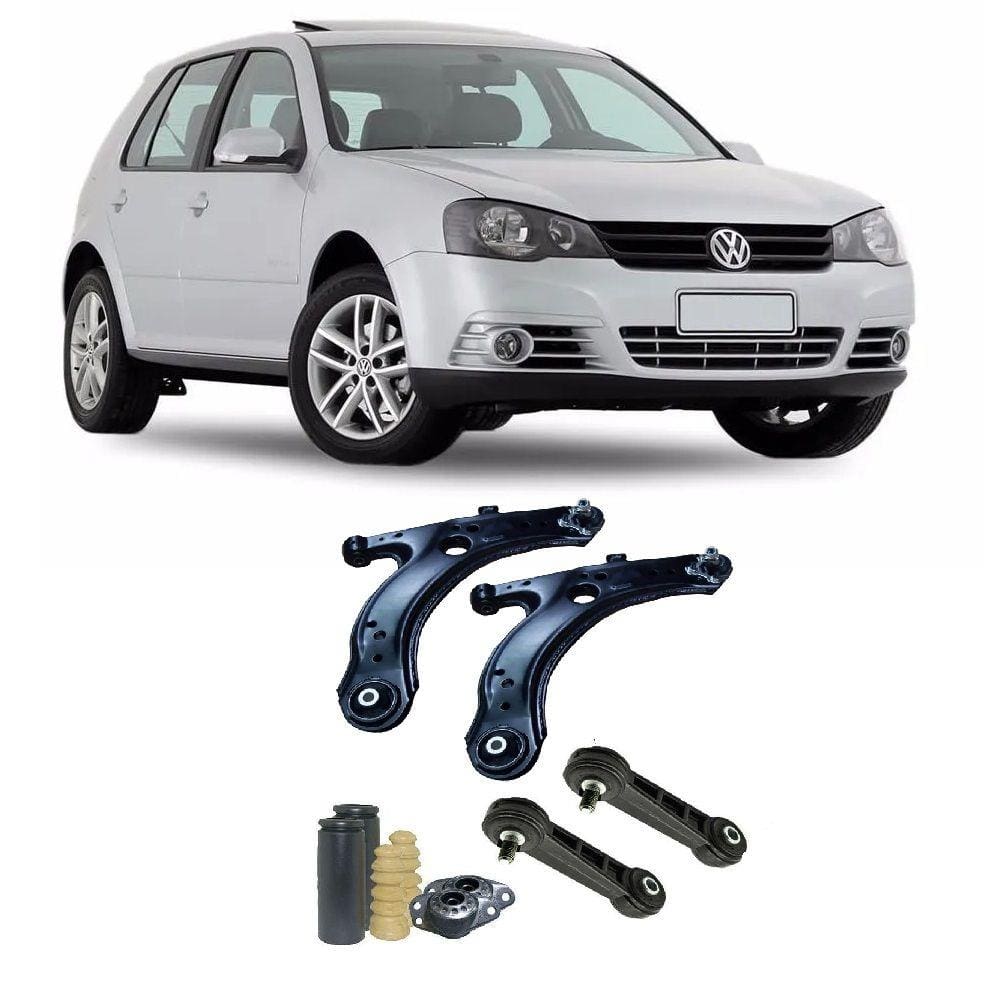 Bandeja + Kit Batente + Bieleta Vw Golf Dianteiro 2007 Até 2012 - O Par