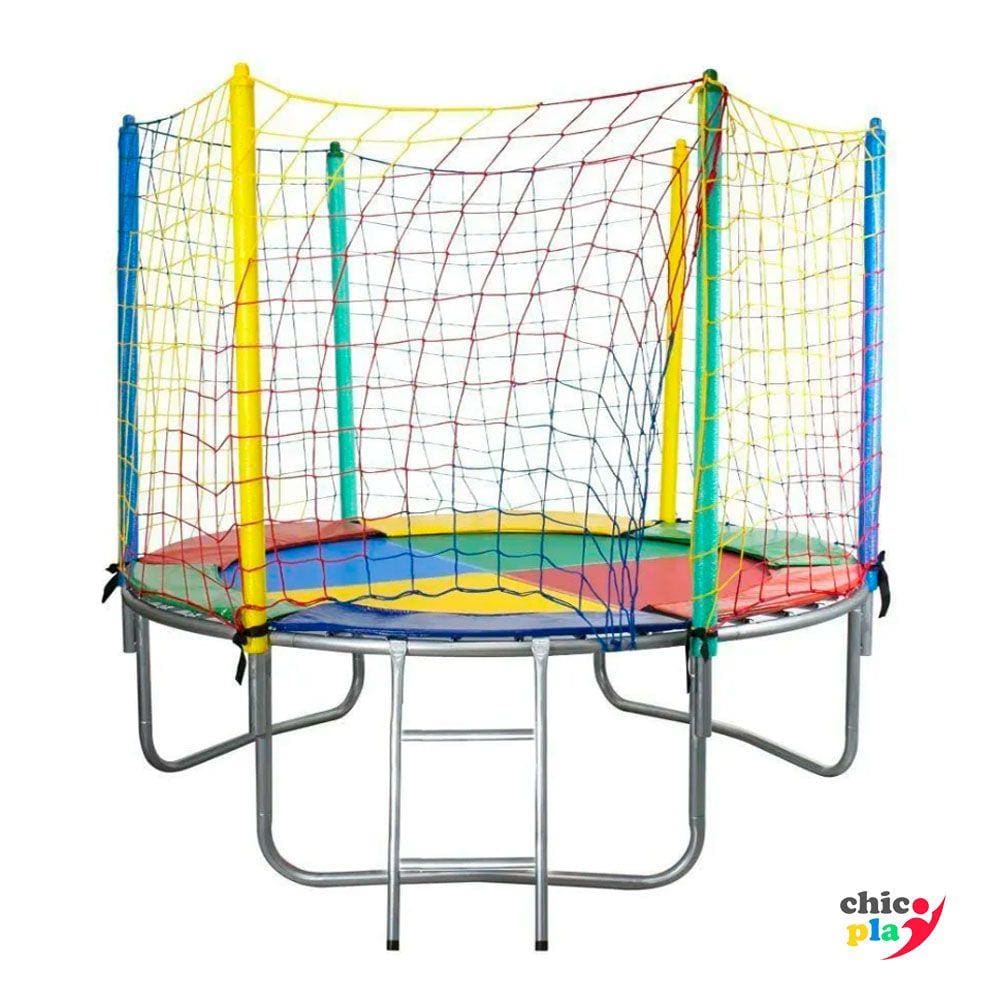 Cama Elástica 2,00 m ChicoPlay Lona Colorida Nacional