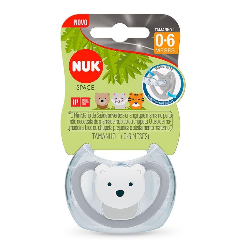 Chupeta Nuk Space Silicone Neutral S1 de 0 a 6 Meses