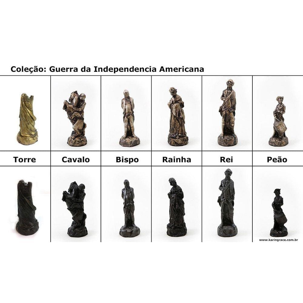 Decoração Peças De Xadrez Rei E Rainha Escultura Média Estátua