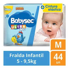 Fralda Descartável Babysec Galinha Pintadinha Ultrasec Mega M 44 Un