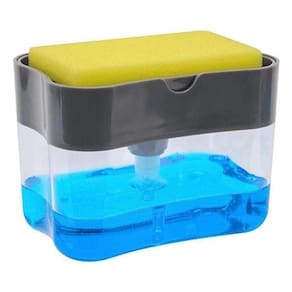 Dispenser Porta Detergente E Esponja 2 Em 1 Semi Automático