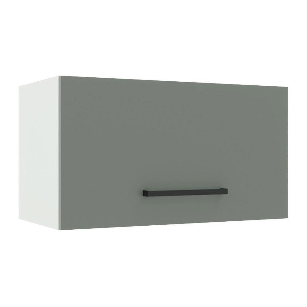 Armário Aéreo Madesa 60 cm 1 Porta Basculante Branco/Cinza