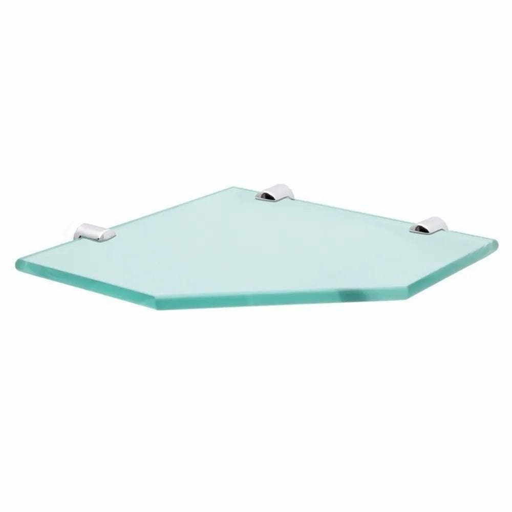 Prateleira De Vidro De Canto S/Grade 20X20 - Nelson