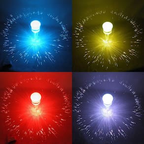 Pisca Pisca Natal Fibra Otica Agua Viva RGB Festa Bivolt Natalino Led