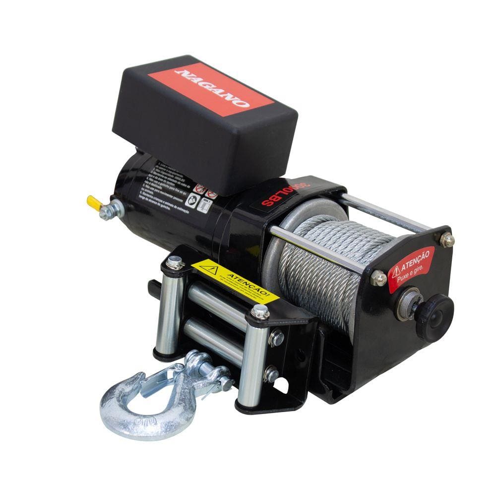 Guincho Elétrico 3000LB 1361 KG 12v para Quadriculo Jipe Troller