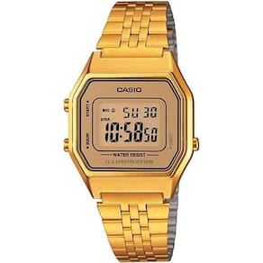 Relógio Casio Vintage Feminino Dourado Digital LA680WGA-9DF