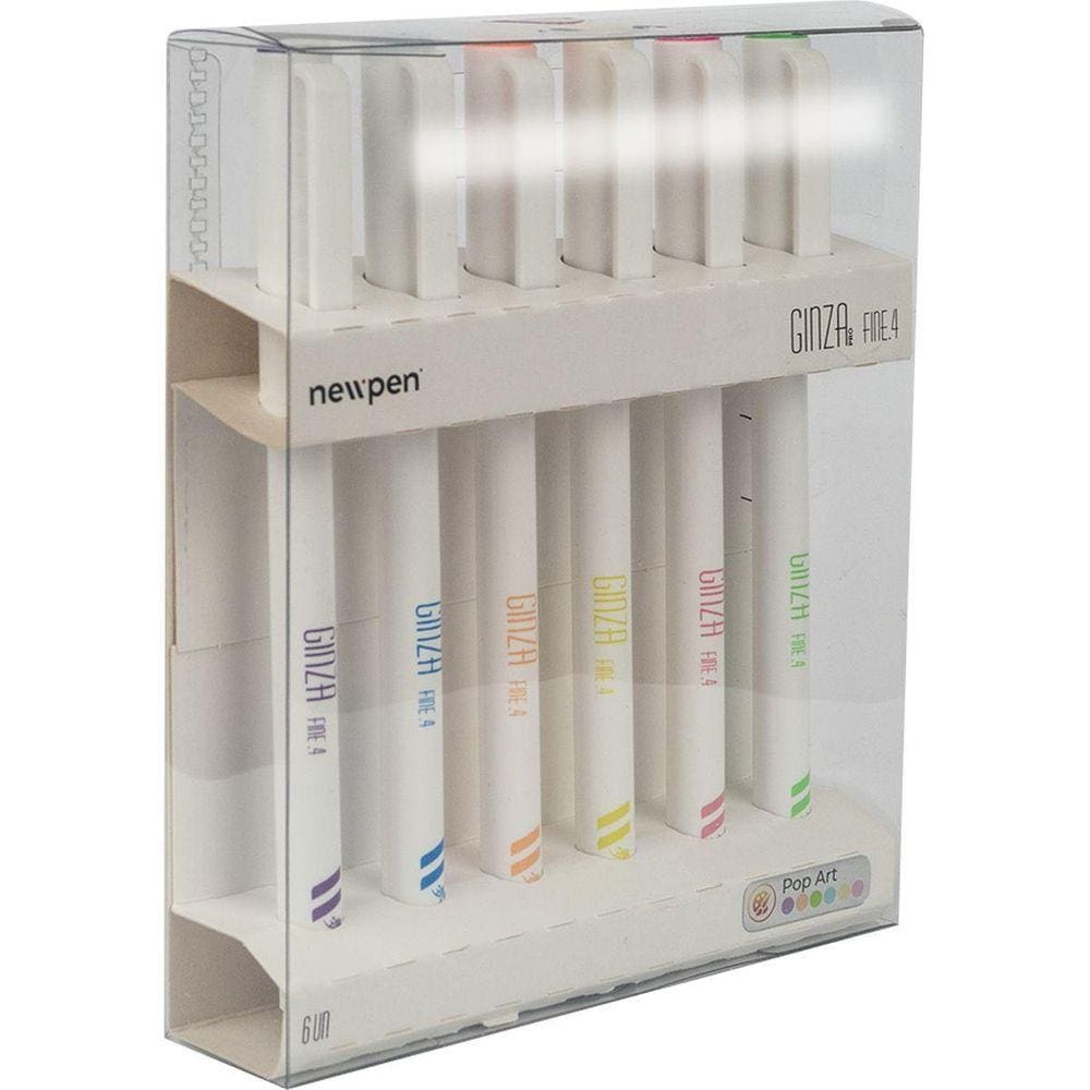Marcador Artístico Ginza Pro Pop Art 6 Cores