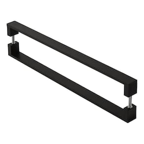 Puxador De Porta Pivotante Alumínio Inoxidável Preto 60cm
