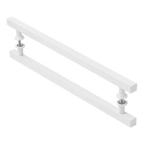 Puxador De Porta Quadrado Branco 50cm