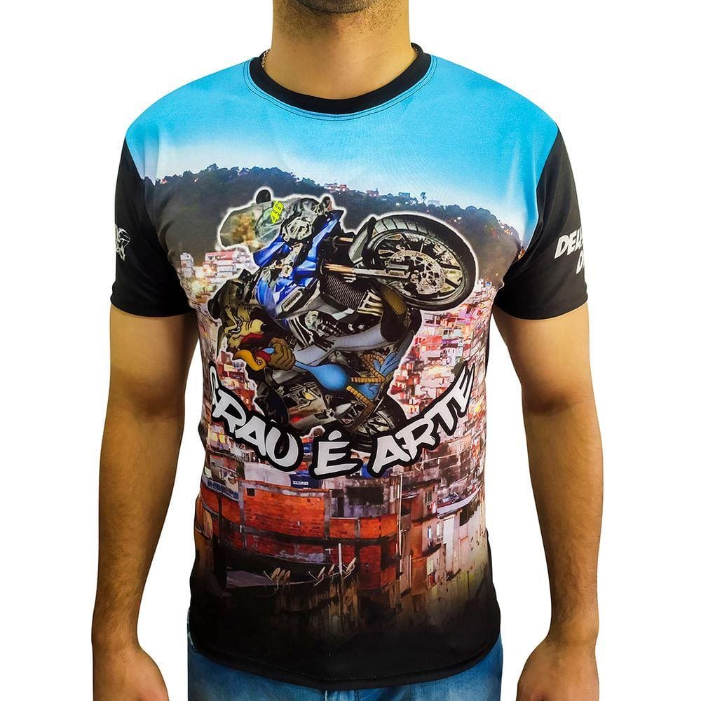 Camiseta de Quebrada Moto Grau Não É Crime Familia 244