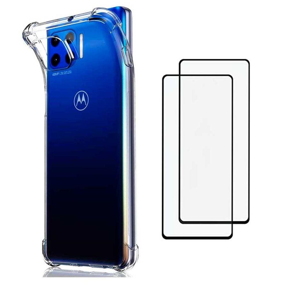 Capa Moto G 5G Plus Anti Shock Anti Impactos + 2x Película Vidro 3D Premium