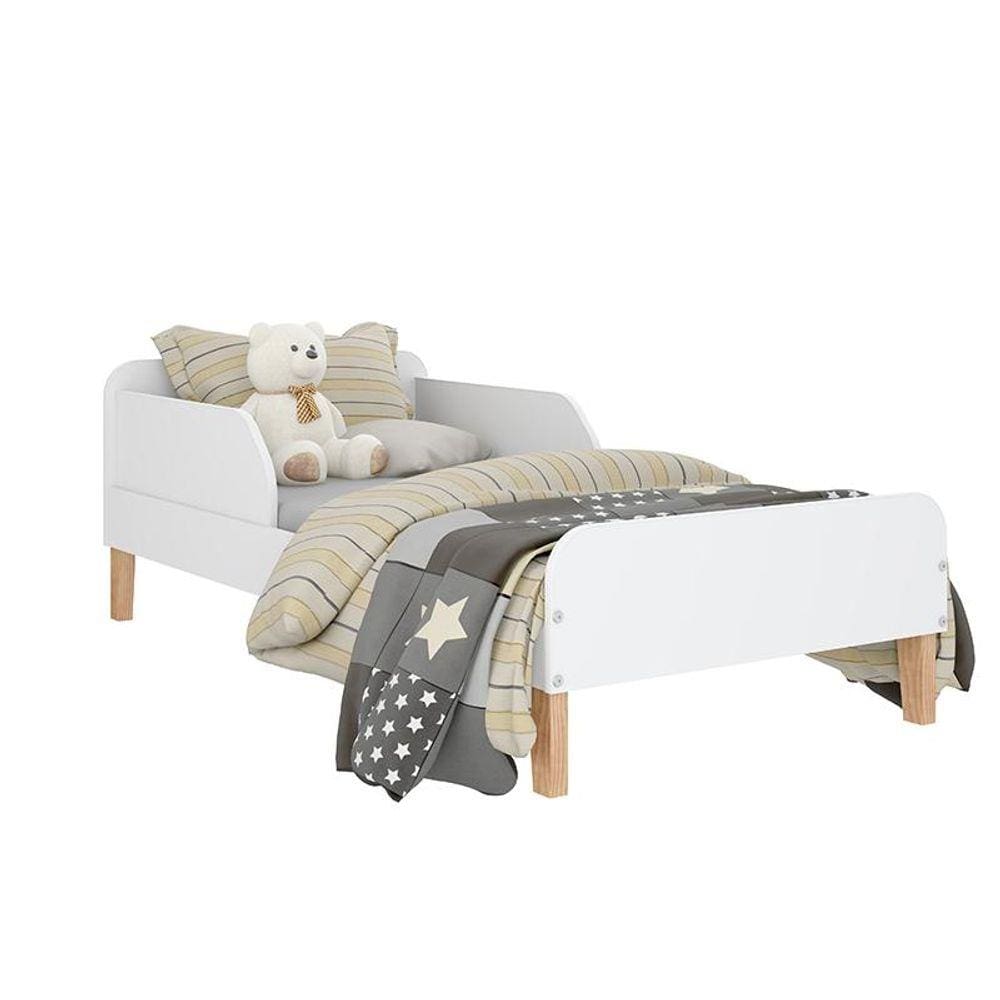 Mini Cama Infantil Bambini Proteção Mimo - Branco