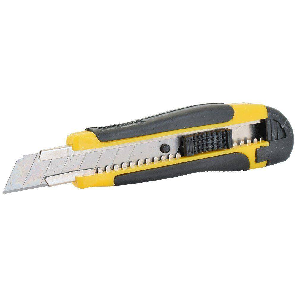 Estilete Profissional Emborrachado 18 mm com 2 Lâminas Extras Thompson