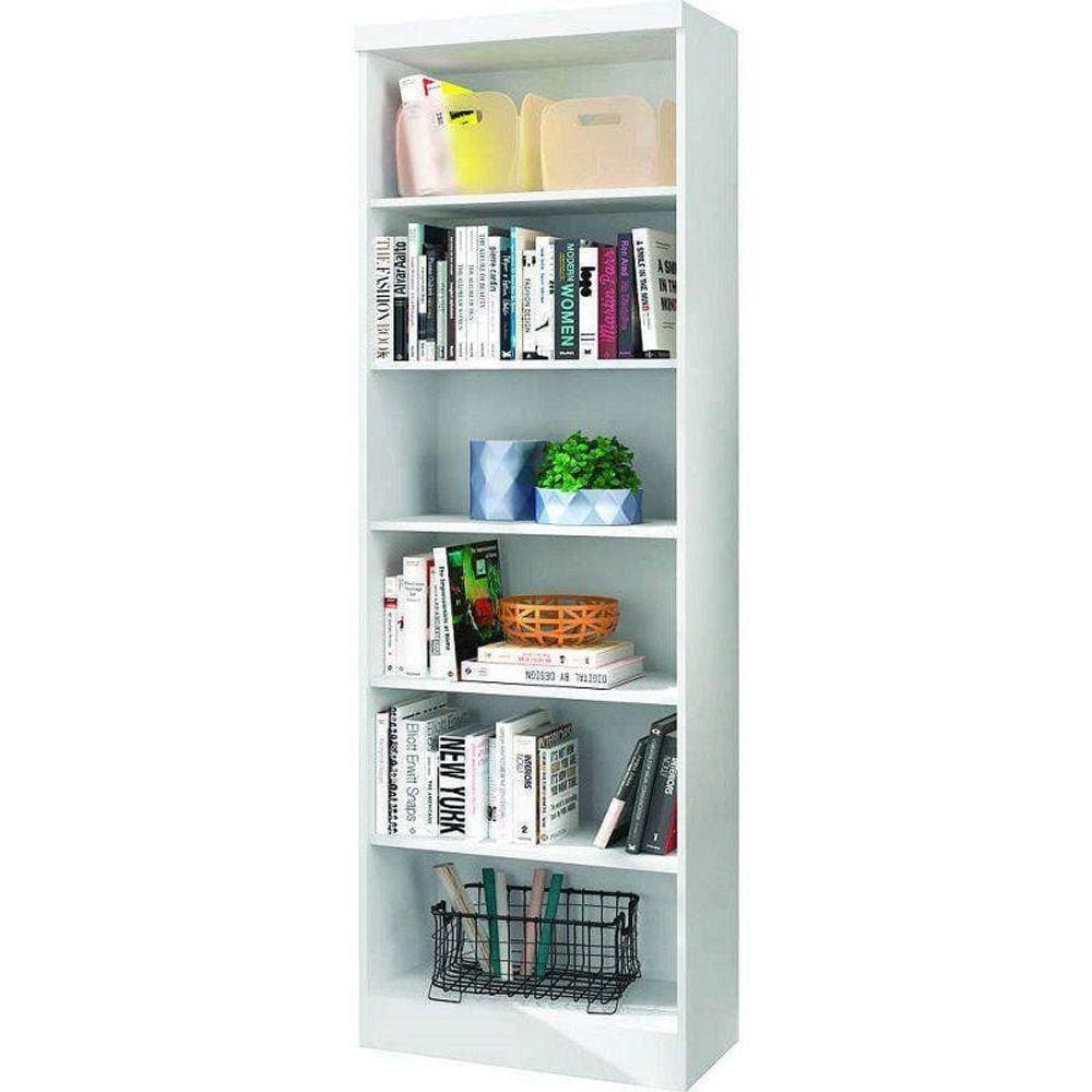 Estante para Livros 5 Prateleiras Linus Livreiro Qmovi Branco