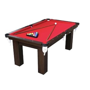 Mesa de Sinuca Bilhar Snooker Engers RM1 - Tampo de Pedra – 1,12 x 1,95 - Tecido Vermelho