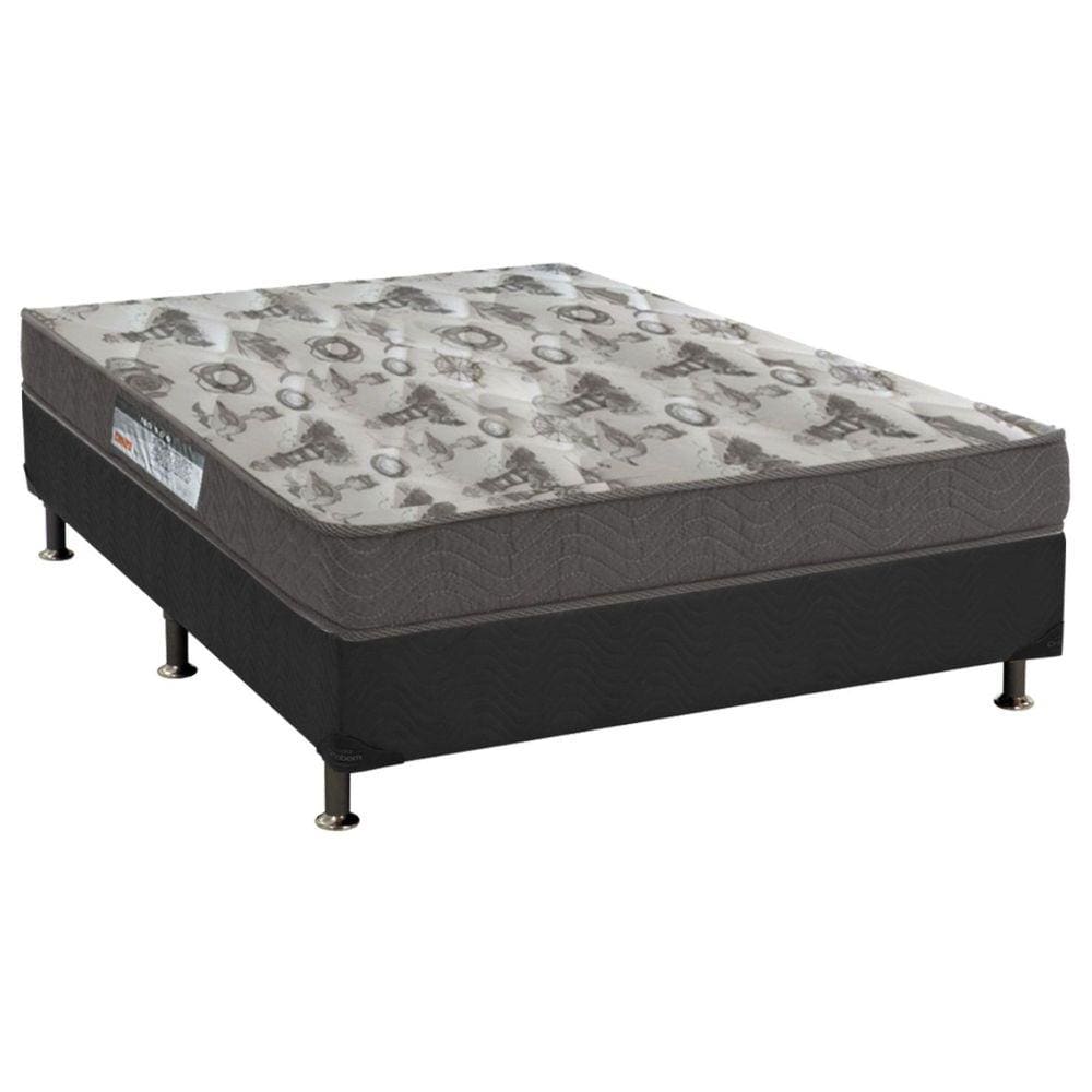 Conjunto Box-Colchão Ortobom D33 ISO 100+Cama Casal 128