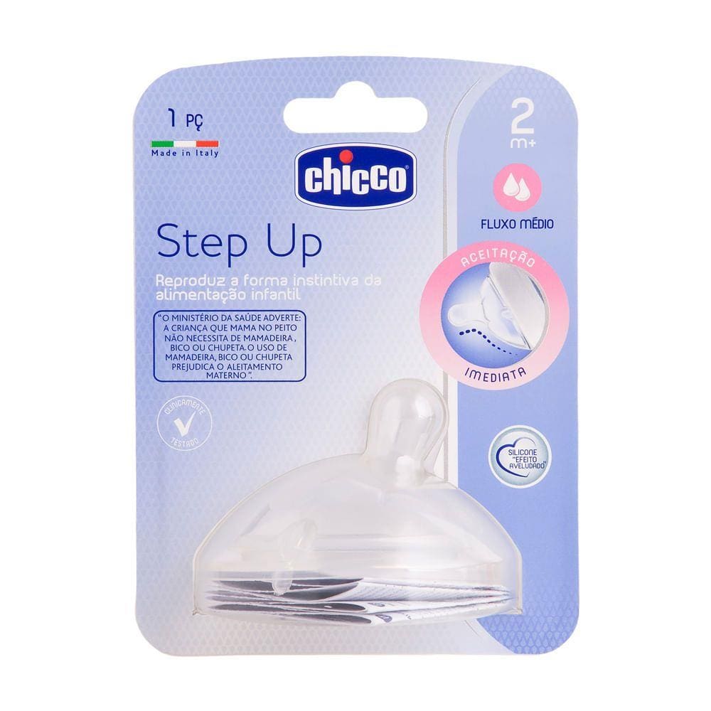 Bico para Mamadeira Chicco Step UP FL Médio (2M+) – 1 Unid.