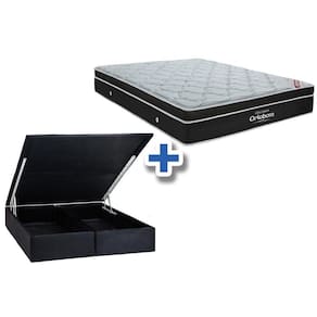 Conjunto Baú-Colchão Ortobom Elegant+Cama Queen 158