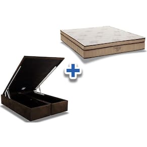 Conjunto Baú-Colchão Ortobom Celebrita+Cama Queen 158