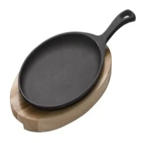 Tábua para Churrasco Mix Grill Oval Ferro Fundido e Madeira Tramontina