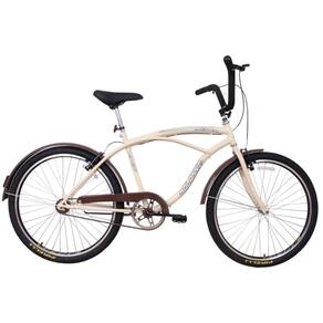 Bicicleta Retro Vintage Aro 26 Masculina Beach Bege