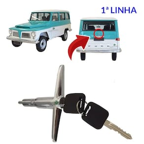 Maçaneta Tampa Traseira Porta Mala Com Chave Rural Willys