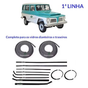 Kit Borracha Porta Canaleta Pestana Ford Rural Jeep Willys