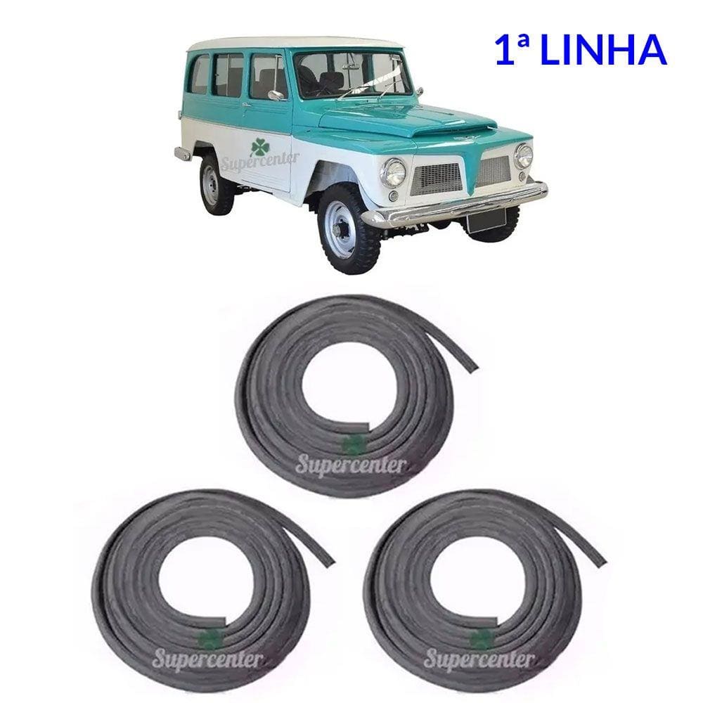 Kit Borracha 2 Porta E Porta Mala Jeep Willys Ford Rural