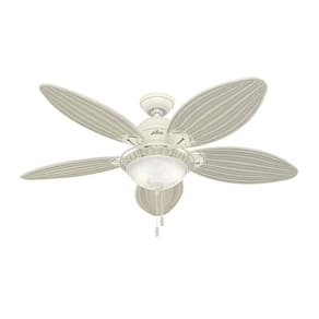 Ventilador de Teto Residencial Caribbean Breeze Vime Creme Hunter Fan Oficial 127v